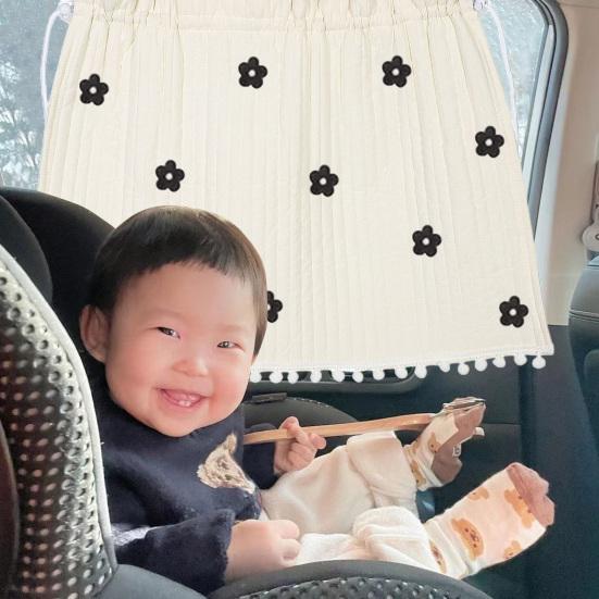 Tenda stampata ecologica Protezione solare Accessori per copertura automatica per finestrino laterale riutilizzabili per auto