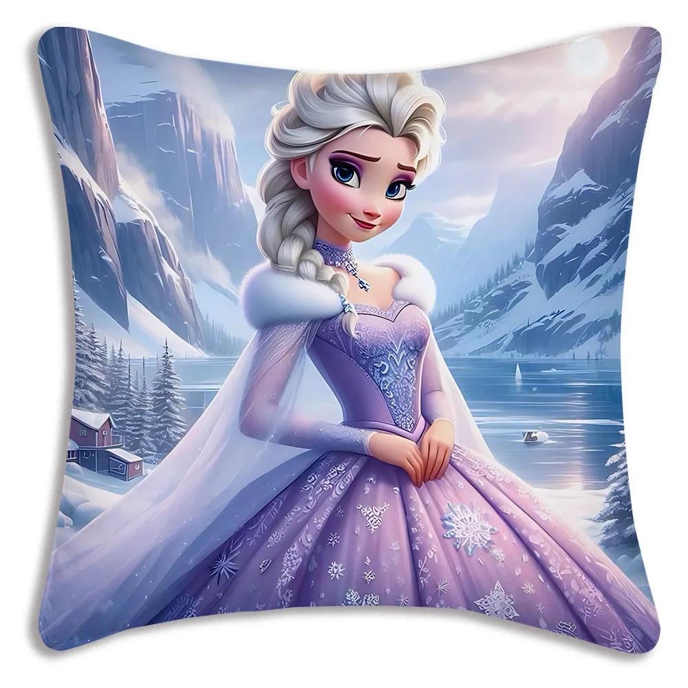 

Pillow Covers Cartoon Frozen Princess Elsa Sofa Decorative Home Printing Cute Cushion Cover 40cmx40cm