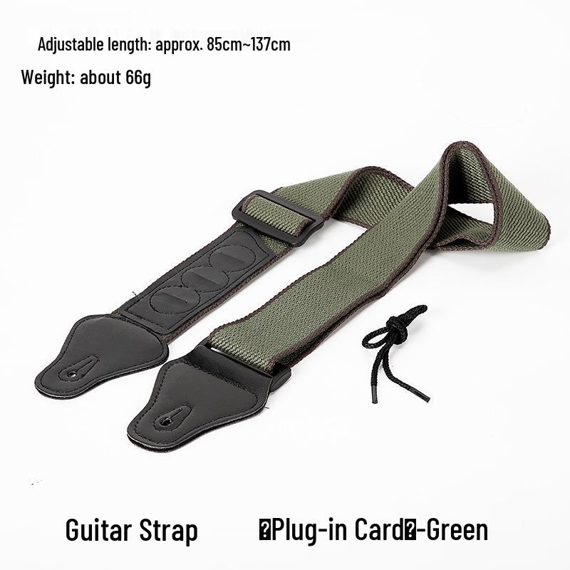 Nylon Electric Guitar Shoulder Strap with Storage - Universal Folk Instrument Accessory