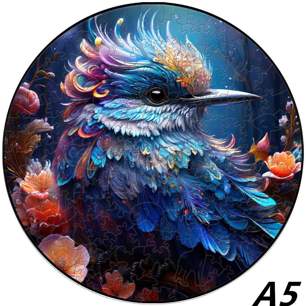 3D Aurora Dragon Wooden Jigsaw Puzzle For Adults And Kids, Brightly Colored Unique Shaped Animal Educational Toys Christmas Gift