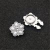 Rhinestones Flower Button Cover For Shirt Elegant Cuff Button Detachable Sleeve Button Accessories for Formal Outfit