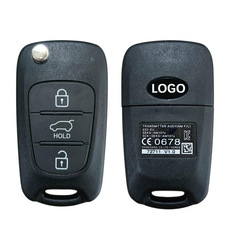 CN051147 OEM PN 95430-2K211 For Kia Soul 2008+ Flip Remote 3 Buttons SEKS-AM10TX 433MHz 95430-2K201