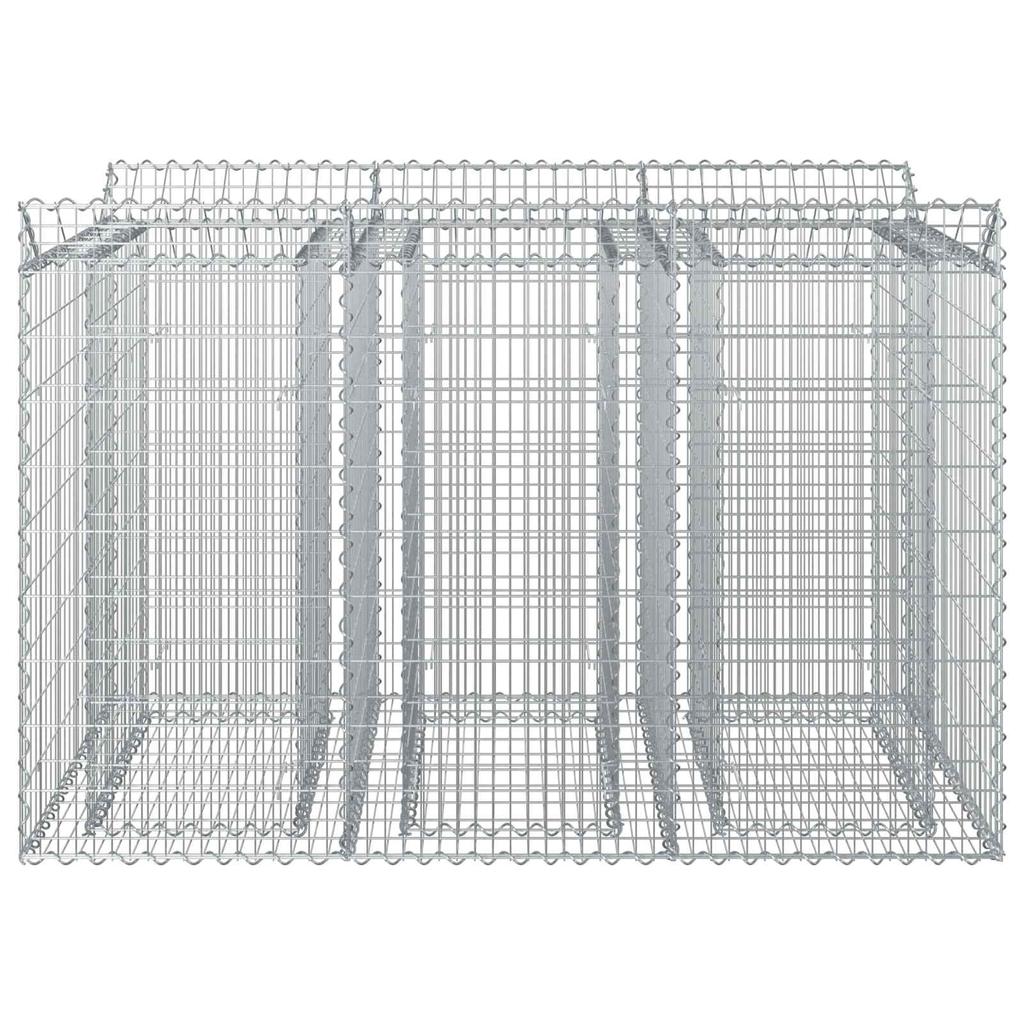 Gabion Raised Bed Set 2 Pcs Silver