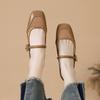 Flacher Absatz Leichter Mund Mary Jane Einzelne Schuhe Damen Kopf Freizeitschuhe Doudou Schuhe
