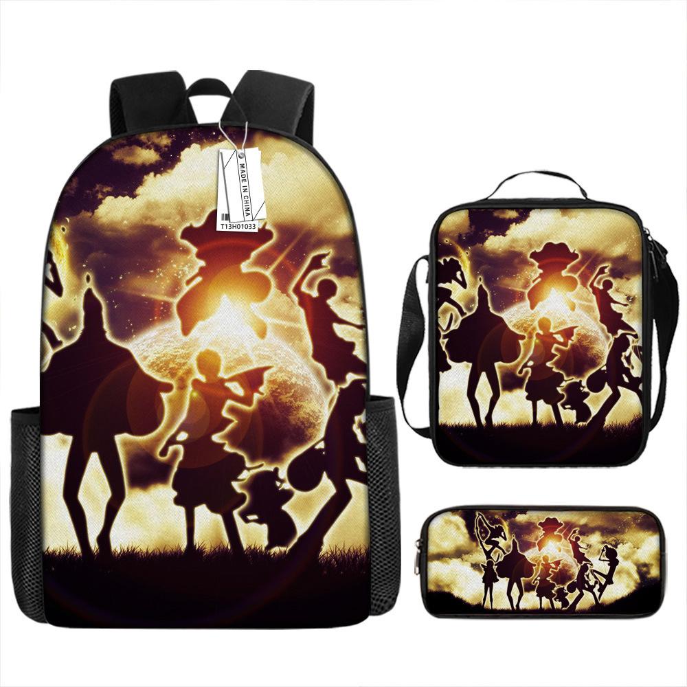 Surrounding ONE PIECE cartoon animation primary school students second or fourth grade lightweight burden reduction large capacity backpack bag