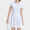 FILA Solid Color Waist-Defining Tennis Polo Dress Women Dresses Jade-White A11W323307F-WT
