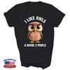 I Like Owl and Maybe 3 People Introvert Owl Lover Unisex Shirt Gift
