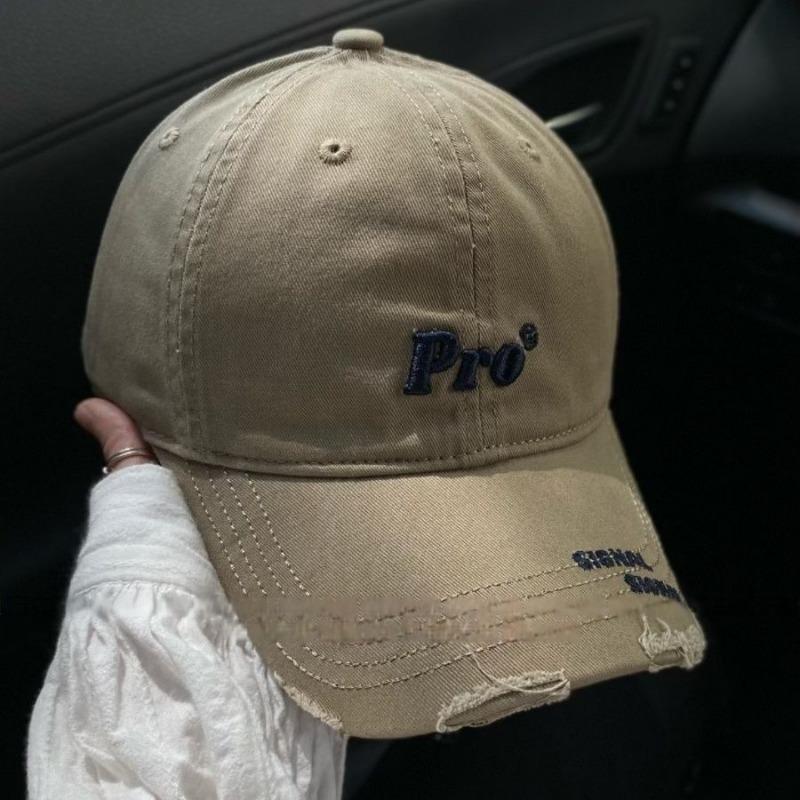 New trendy brand letter Pro embroidered face small baseball cap women's simple hole curved brim cap