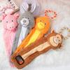 Plush Animal Dog Interactive Toy Stuffed Pig Rabbit Monkey Bird Tug of War Dog Boredom Toy Squeaky Dog Teething Cleaning Chew Toy