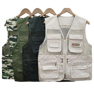 Summer Thin Mesh Vest Leisure Multi-pocket Pography Fishing Vest Mountaineering Tourism Outdoor Sports Breathable Undershirt