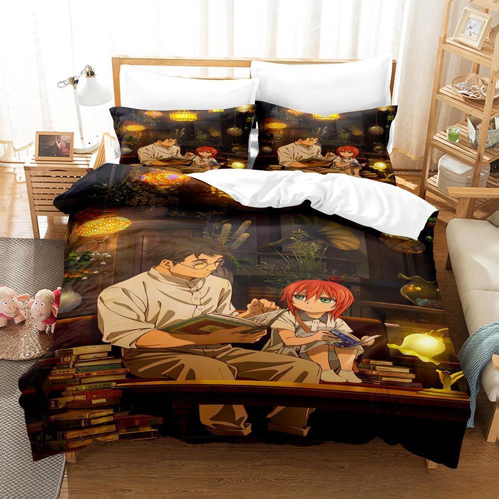 3D Print Anime The Ancient Magus' Bride Bedding Set Single Twin Full Queen King Size Bed Set Adult Kid Bedroom Duvet Cover Sets