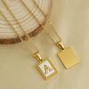 18K Gold Stainless Steel Letter Pendant Necklace – European and American Style Titanium Steel Clavicle Chain for Women