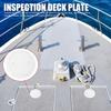 Round Access Hatch Marine Deck Plate High Hardness 8 Inch Excellent Rubber Sealing Ergonomic Knob for Marine Yachts Boat