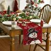 Merry Christmas Christmas Table Runner Faceless Gnome Snowman Table Cover  Home Party Decor