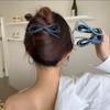 Women’s Retro Denim Bow Twist Hair Clip – 2025 Style Hair Accessory