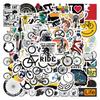 10/30/60pcs Cool Mountain Road Bike Riding Stickers Cartoon Bicycle Inspirational Decals Suitcase Laptop Phone Funny Sticker Toy