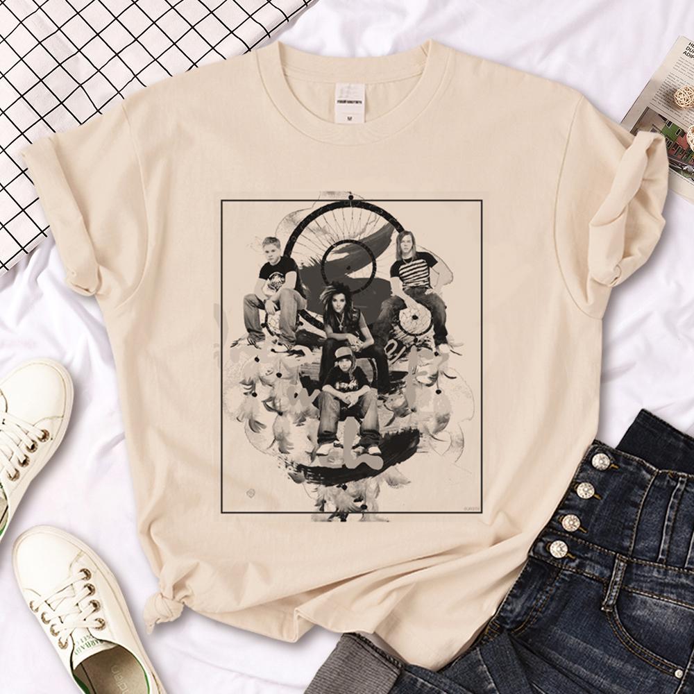 Tokio Hotel t shirt girl streetwear Breathable harajuku anime 2000s 80s tshirt University Punk 2000s 80s streetwear Women