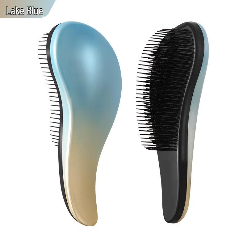 UK Electroplating Iridescent Gradient Hair Brush, Smooth Massage Comb
