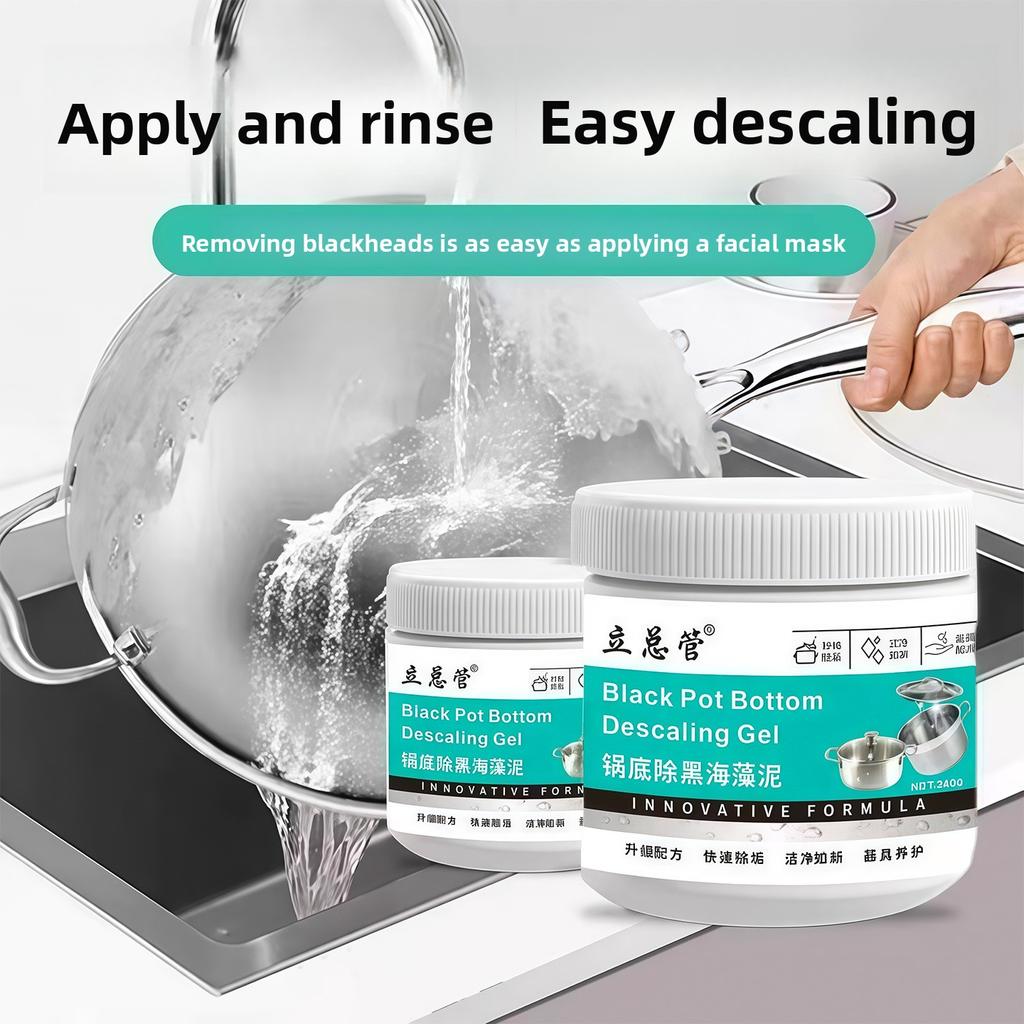 Kitchen Heavy-Duty Grease Remover Powerful Scrubber for Stubborn Grime Pot Bottom Cleaner for Black Algae Deposits