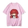 Honkai Star Rail Himeko T-shirts Men 100% Cotton Grin Kawaii Tshirts Hot New Game T Shirts Four Seasons Casual Individualization