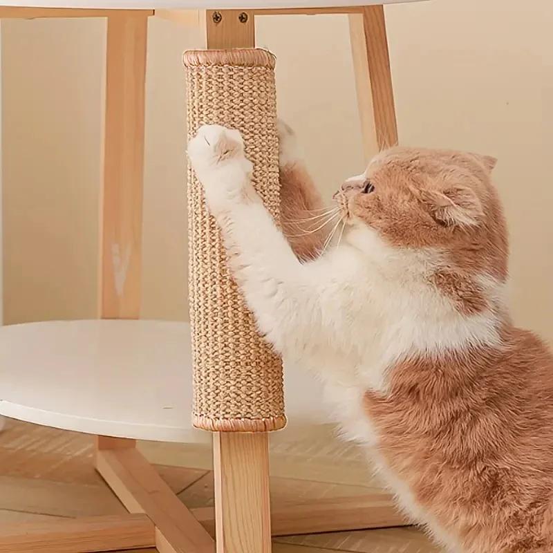 Kratzmatte für Katzen aus natürlichem Sisal, horizontale Kratzmatte für Katzenböden, schützt Couch und Teppiche