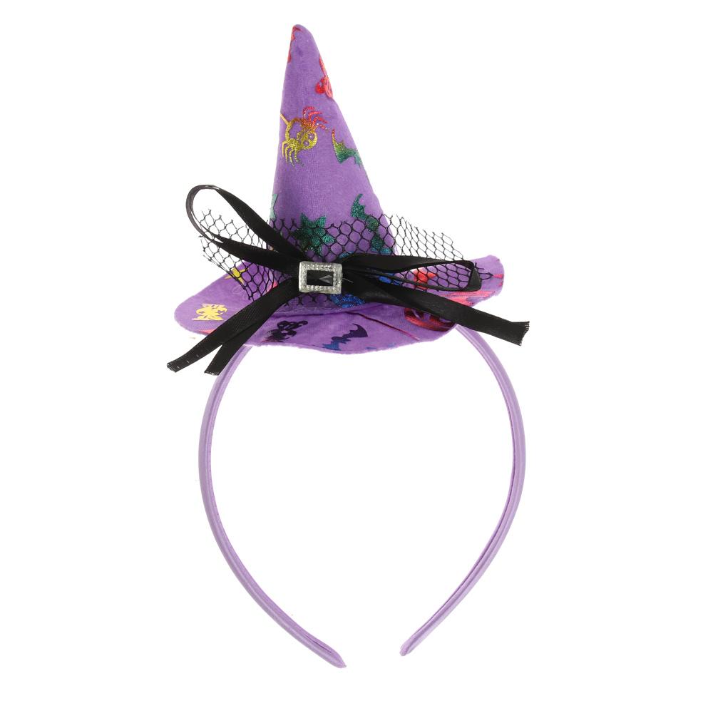 Pumpkin Witch Hat Festival Skull Headband Props Point Cap Performance Props Party Hairband Decor Headwear Halloween Headband