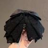 Bowknot French Lace Hair Clip Vintage Satin Hair Accessories Bow Ponytail Hair Grip  Bridal