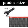 Solid Steel Open Slugging Wrench Spanner Black Coated Repair Tool with Hit-End Tail for Equipment Service and Fastener Care