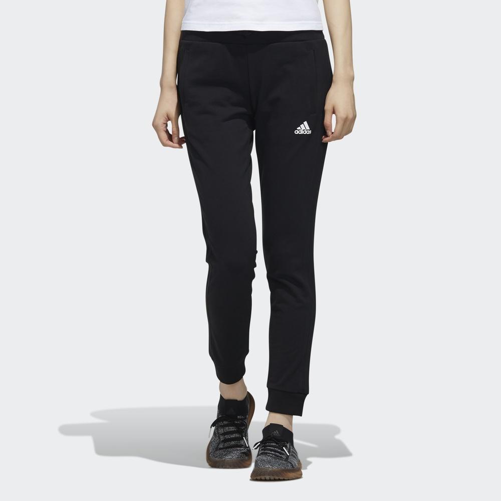 Adidas Casual Running Tapered Drawstring Knit Sports Pants Women Bottoms Black DY8609