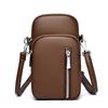 Single-shoulder Crossbody Fashion and Simple Lock-style Small Bag Made of Cowhide, Suitable for Mobile Phone Use.
