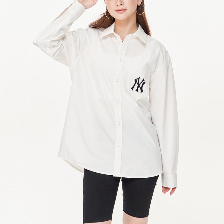 New MLB New York Yankees Shirt Unisex Ivory 3AWSM0131-50IVS
