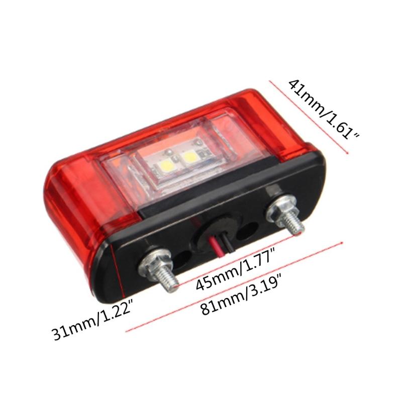 12V 24V Car LED License Number Plate Light Lamp Waterproof Truck License Plate Rear Tail Light Replacement Accessories