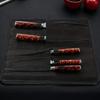 Black Chef Knife Roll Bag 5 Pockets Carry Case Portable Oxford Kitchen Cooking Knives Storage Bags Durable Knife Carrying Punch
