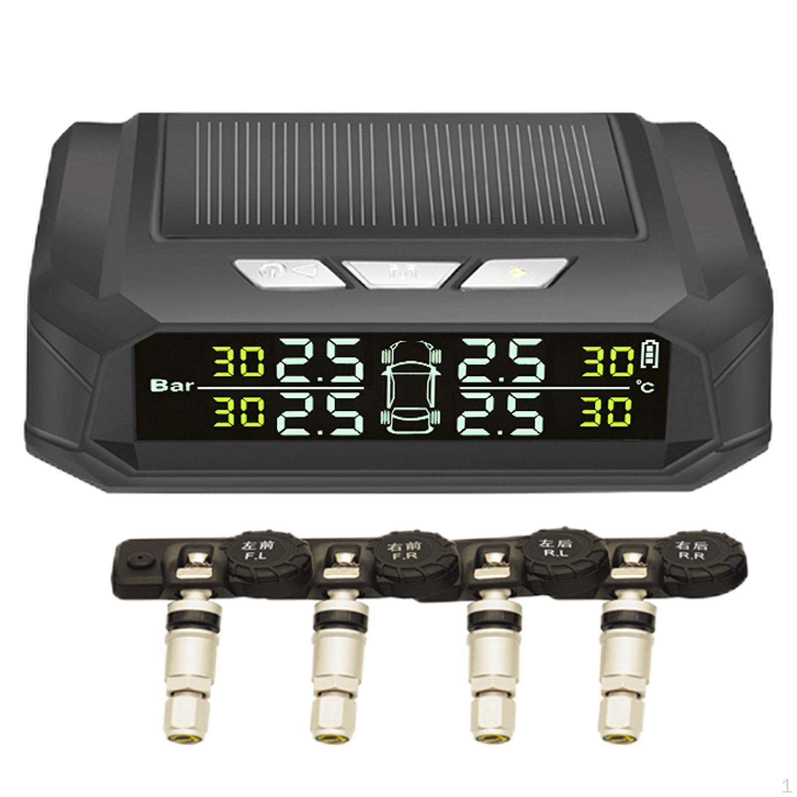 Tire Pressure System USB Charging LCD Display for RV Car, Driving, Internal Sensors