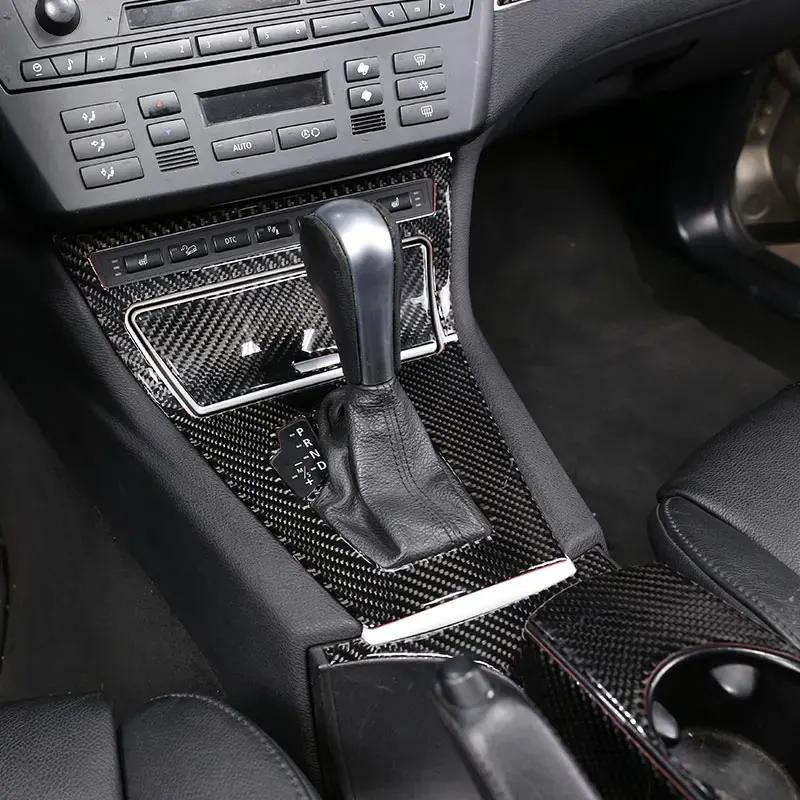 For BMW X3 E83 2006-2010 Carbon Fiber Protection Car Central Control Gear Panel Cover Trim Sticker Car Interior Accessories