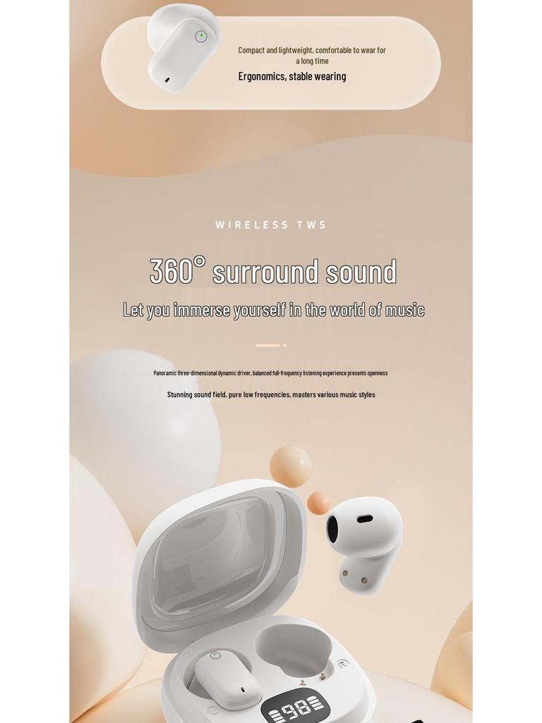 Crayon Shin-chan T08 Wireless Bluetooth Earphones - Small, Portable, and Cute Unisex Design