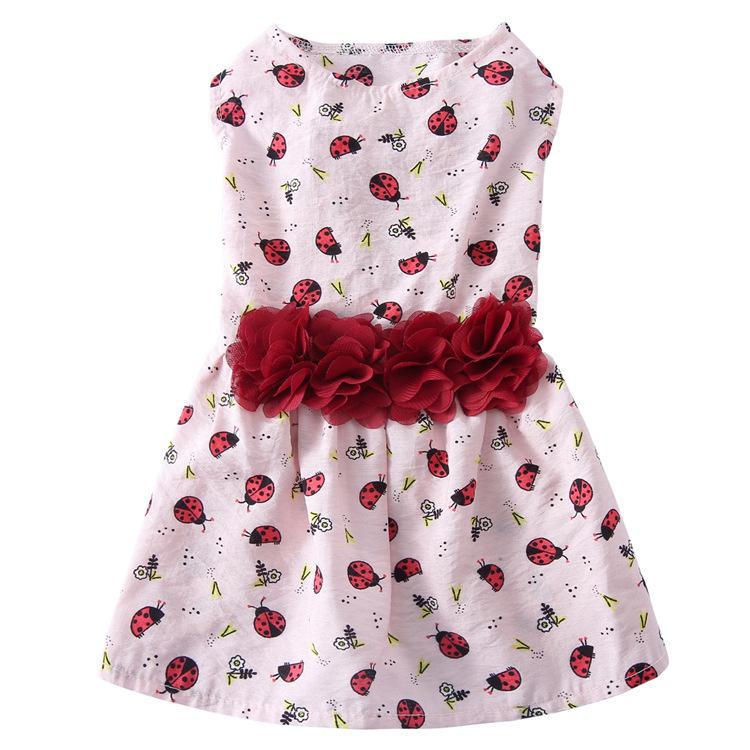 Summer Floral Mesh Dog Dress - Sunflower Skirt for Pets