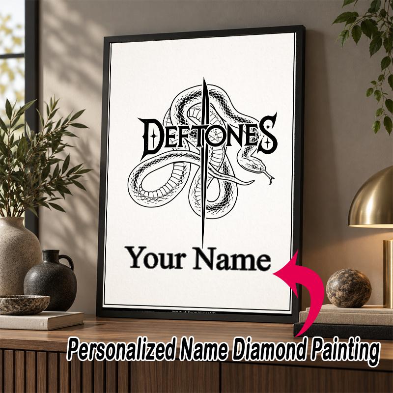 Custom Name Deftones 5D Diamond Painting Personalized Full Drill Diamond Art Kit Gift