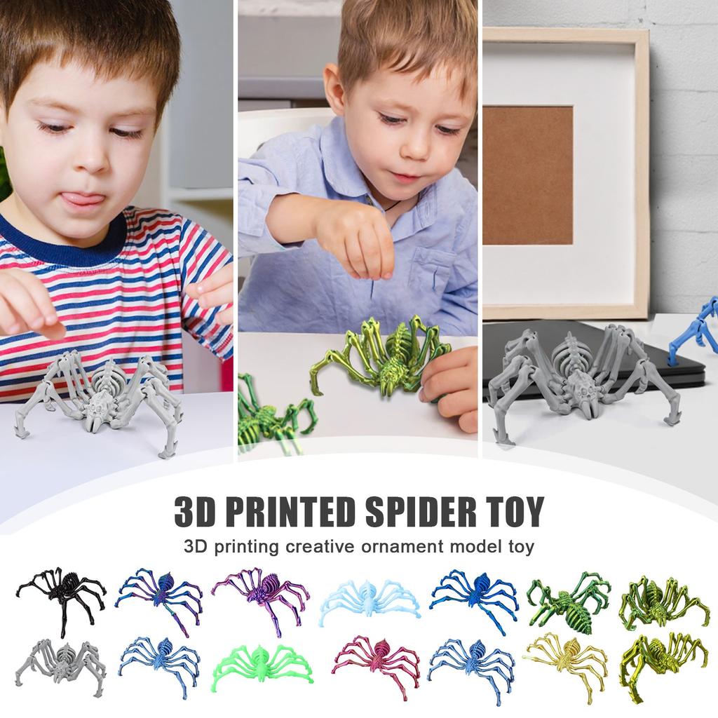 Giant 3D Printed Spider, 3D Printed Articulated Spider Extendable , Crystal Spider Toy Adults Toys Mystery Spider For Autism/ADHD