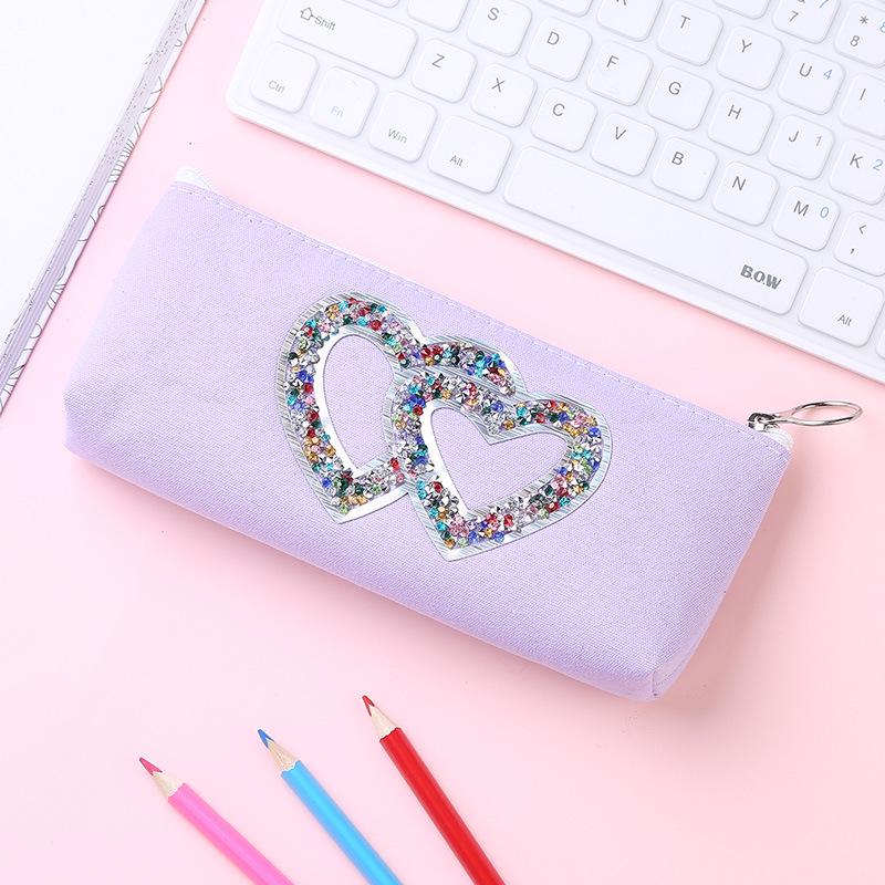 1 Pcs Kawaii Pencil Case Laser love Estuches School Pencil Box Pencilcase Pencil Bag School Supplies Stationery