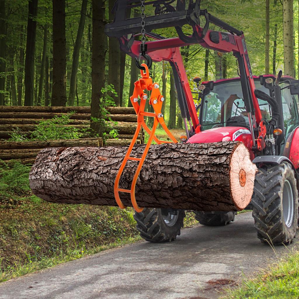 VEVOR Timber Claw Hook, 36 Inch 4 Claw Log Grapple for Logging Tongs, Swivel Steel Log Lifting Tongs