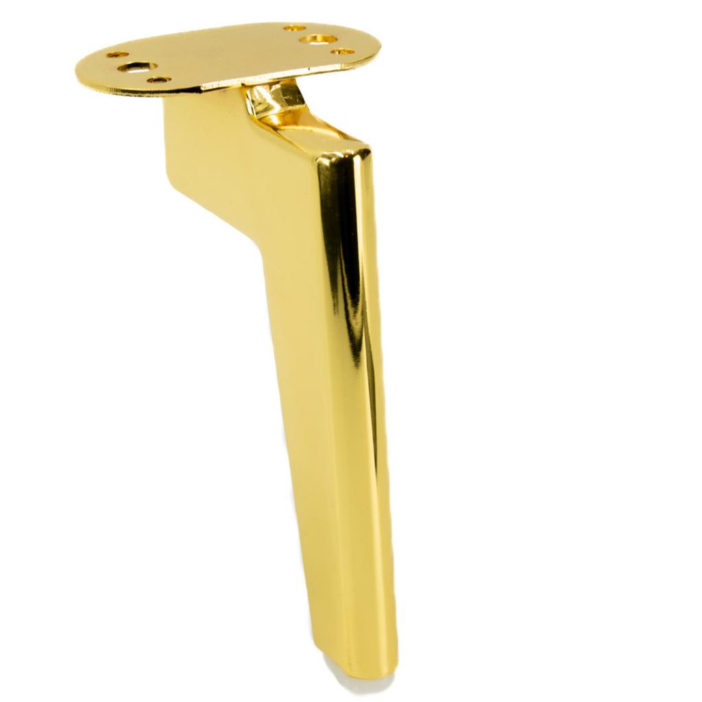 Gamba per mobile stile loft, cromo dorato, altezza 15 cm