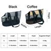 Practical Oxford Cloth Pet Carrier Black Foldable Pet Bag Breathable Lightweight Pet Backpack Hiking Trip