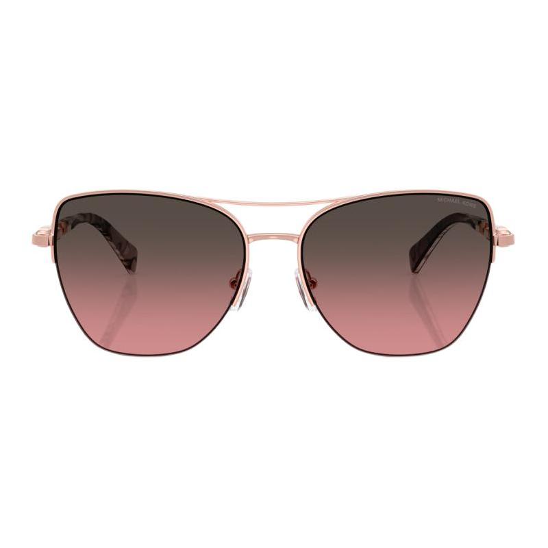 Michael Kors Personalized Design Metal Square Sunglasses Women's Bright Gold Rose Color