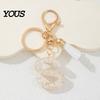 Key Holder For Backpack Keychain Pendant, Letter A-Z Charm with Tassel, Alphabet Initial Metal Keyring for Handbag Bag Pendant