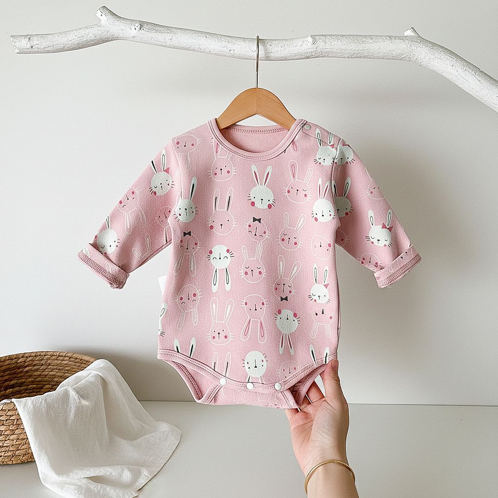 Baby Cotton Long Sleeve Cartoon Romper Infant Crawling Suit