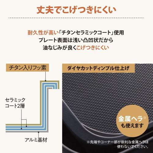 Zojirushi Hot Plate STAN. 1 Piece Type Deep Plate Black EA-FA10-BA