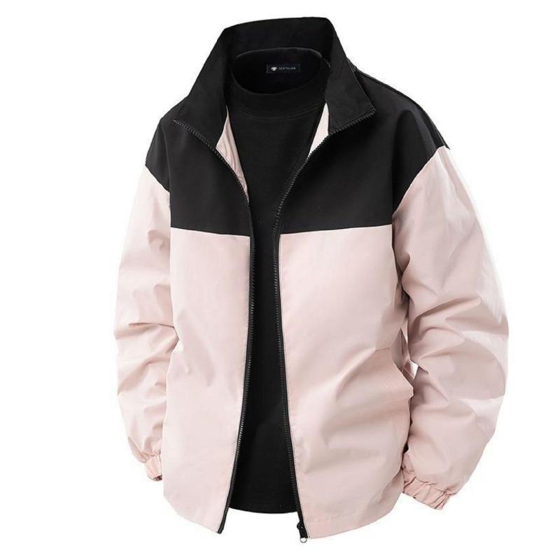 Men's And Women's Color-matched Casual Long-sleeved Down Jacket , Outdoor Sports Windproof And Waterproof Zipper Jacket