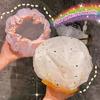 Double-layer Waterproof Shower Cap Fashion Bathing Caps Star Pattern Bathroom Hair Salon Supplies