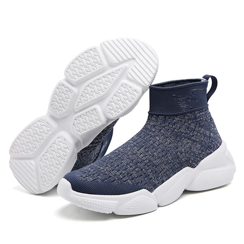 Womens Platform Sock Shoes New Fashion Casual Sneakers Winter Plush Womens Cotton Shoes Lightweight Womens Slip On Sock Trainers